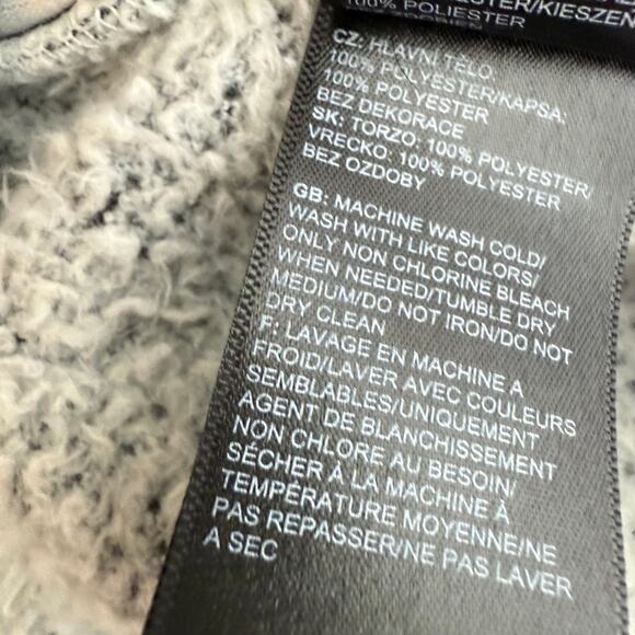 North Face Womens Quarter-Zip Pullover Soft Sherpa Fleece Grey Sweater Small - Picture 12 of 12